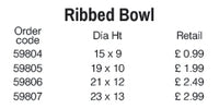 Ribbed Bowl 21cm