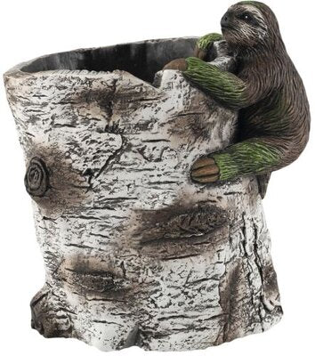 Cement Planter Sloth on Birch Tree 18cm